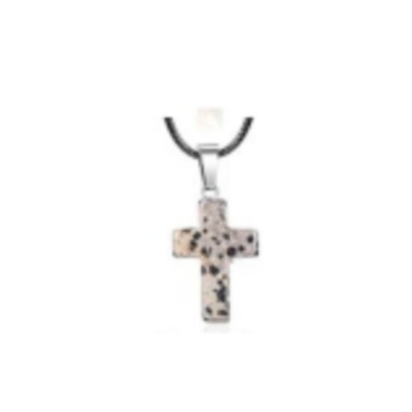 Cross Gemstone Pendant Charms Cross Quartz Crystal Charms for Necklace Earrings - Picture 1 of 1